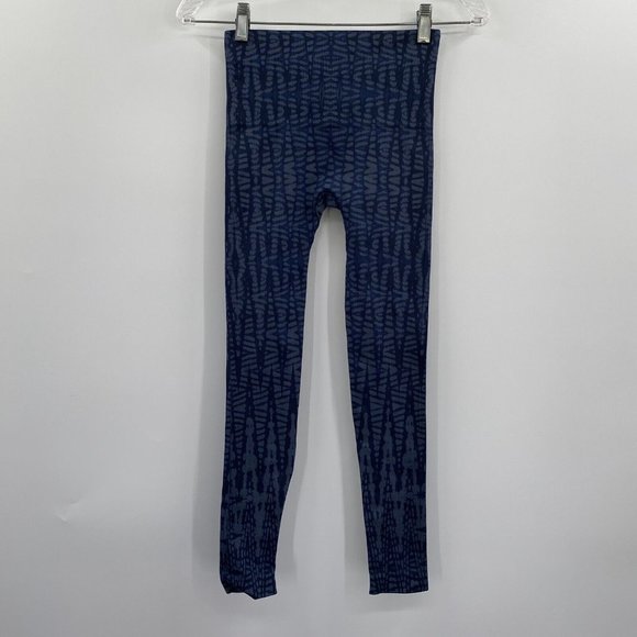 Spanx Women's Small Geo Stretch Pull On‎ Cropped Indigo Seamless Leggings - Picture 2 of 4